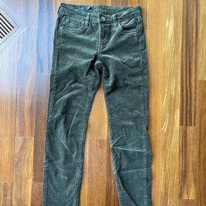 Kut from the Kloth Sz 0 Diana Skinny Green Cords